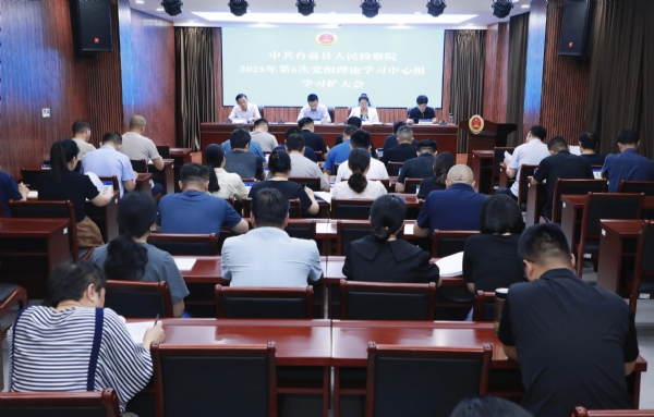 台前县人民检察院召开2025年第6次党组理论学…